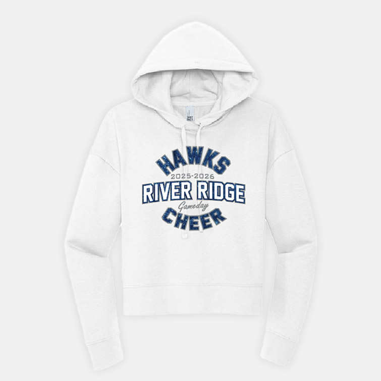 River Ridge High School Cheer Nationals Hoodie | View: Front | Color: White