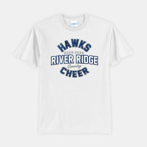 River Ridge High School Cheer Nationals Shirt | View: Front | Color: White