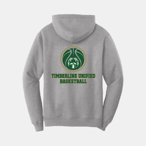 Timberline Unified Basketball Hoodie | View: Back | Color: Heather Gray