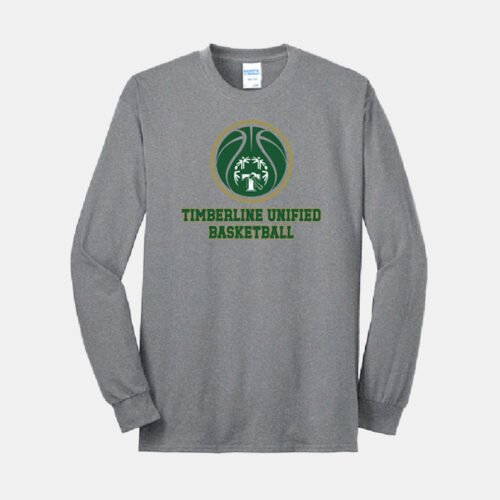 Timberline Unified Basketball Long Sleeve Shirt | View: Front | Color: Heather Gray