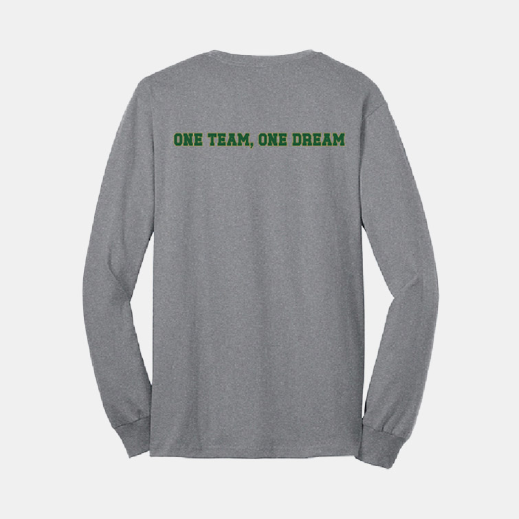 Timberline Unified Sports Long Sleeve Shirt | View: Back | Color: Heather Gray