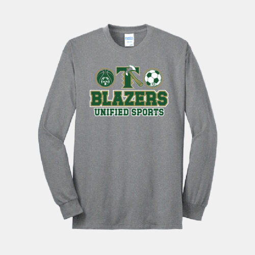 Timberline Unified Sports Long Sleeve Shirt | View: Front | Color: Heather Gray