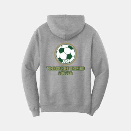 Timberline Unified Soccer Hoodie | View: Back | Color: Heather Gray