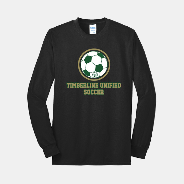 Timberline Unified Soccer Long Sleeve Shirt | View: Front | Color: Black