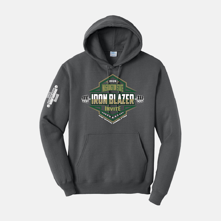 Iron Blazer Invite 2026 Hoodie | View: Front | Color: Charcoal