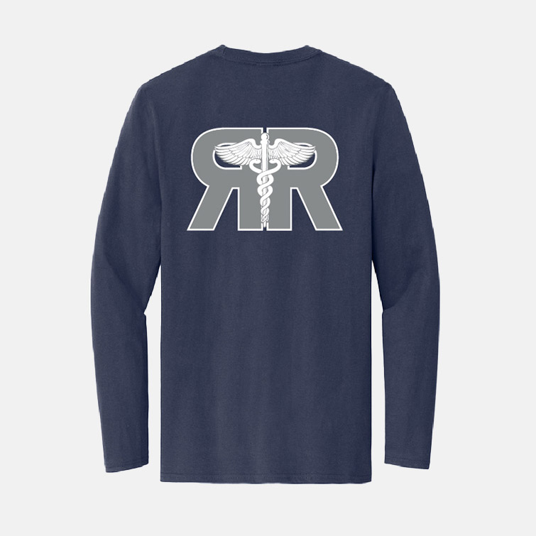 River Ridge High School HOSA Long Sleeve Shirt | View: Back | Color: Navy