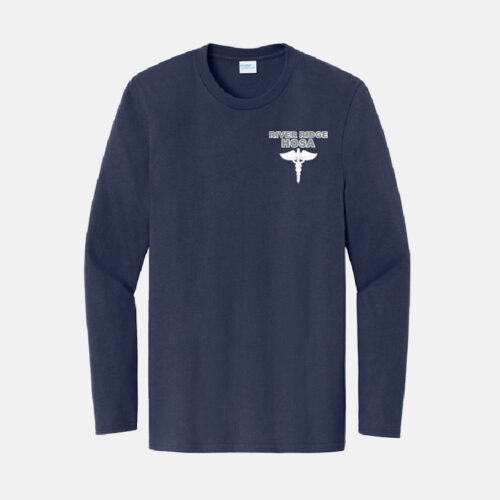 River Ridge High School HOSA Long Sleeve Shirt | View: Front | Color: Navy