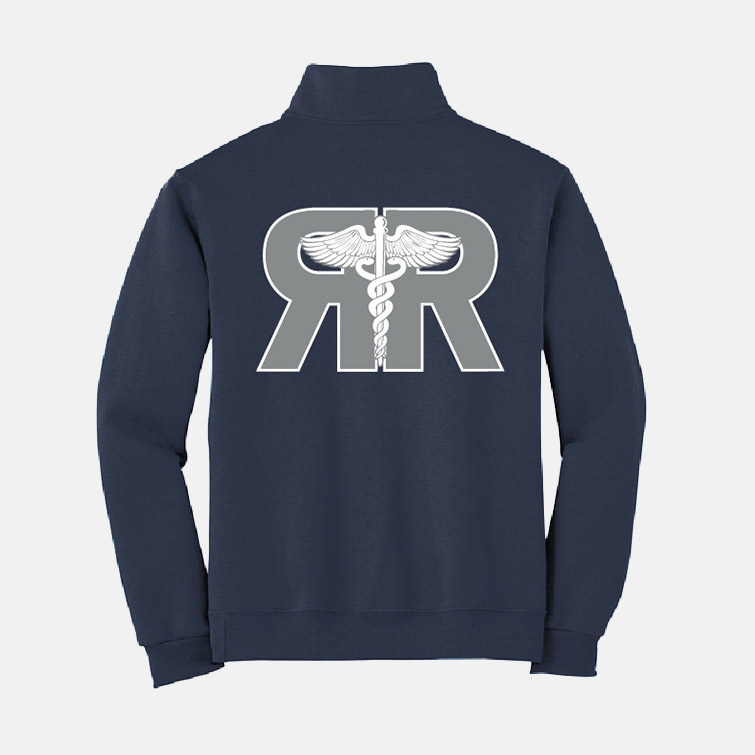 River Ridge High School HOSA Quarter Zip | View: Back | Color: Navy
