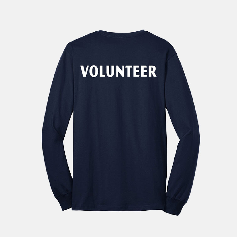 3rd String Volunteer Long Sleeve Shirt | View: Back | Color: Navy
