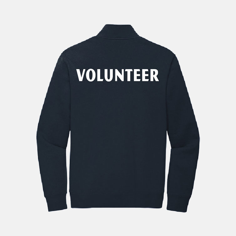 3rd String Volunteer 1/4 Zip Sweatshirt | View: Back | Color: Navy