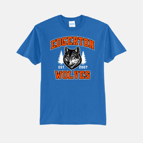 Edgerton Elementary Student Advisor Shirt | View: Front | Color: Blue
