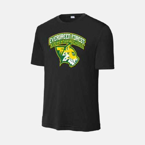 Evergreen Forest Elementary Dri-Fit Shirt | View: Front | Color: Black