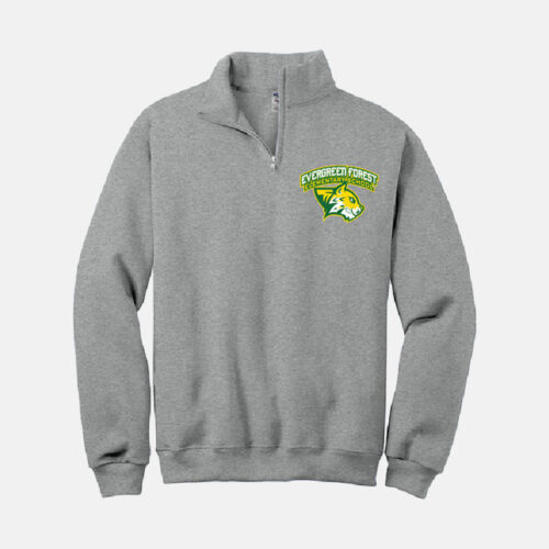 Evergreen Forest Elementary 1/4 Zip Sweatshirt | View: Front | Color: Heather Gray