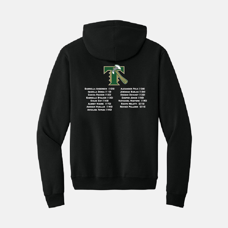 Timberline Wrestling State Championships 2026 Hoodie | View: Back | Color: Black