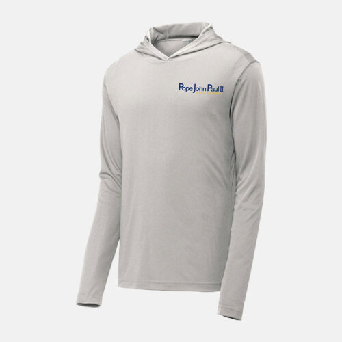 Pope John Paul II High School Hooded Pullover | View: Front | Color: Silver
