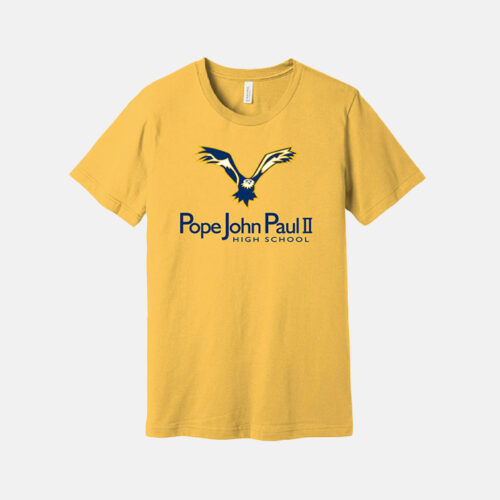 Pope John Paul II High School Shirt | View: Front | Color: Gold