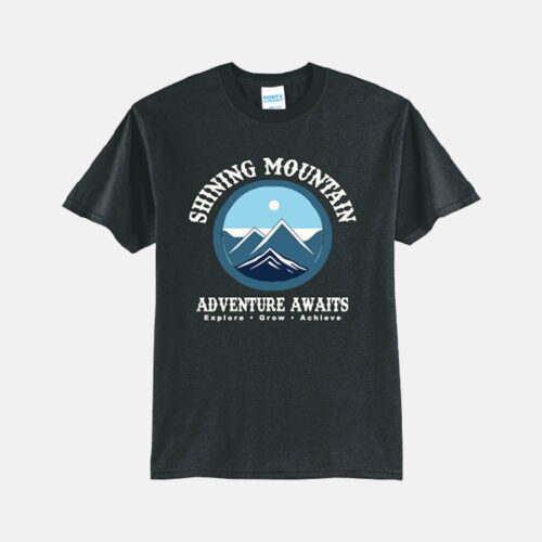 Shining Mountain Elementary Adventure Awaits Shirt | View: Front | Color: Black