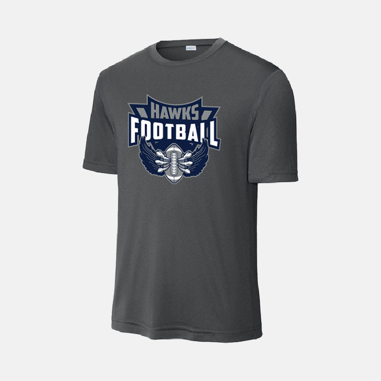 TCYFL Hawks Football Claws Dri-Fit Shirt | View: Front | Color: Iron Grey