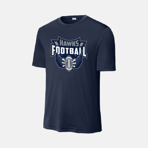 TCYFL Hawks Football Claws Dri-Fit Shirt | View: Front | Color: Navy