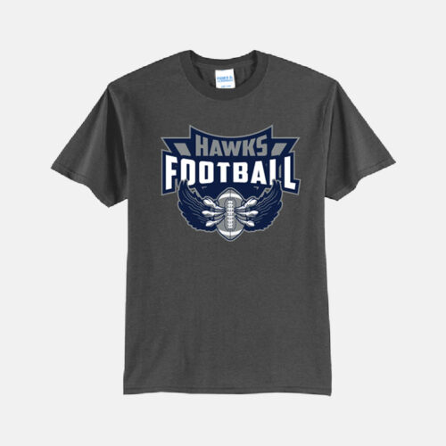 TCYFL Hawks Football Claws Shirt | View: Front | Color: Charcoal