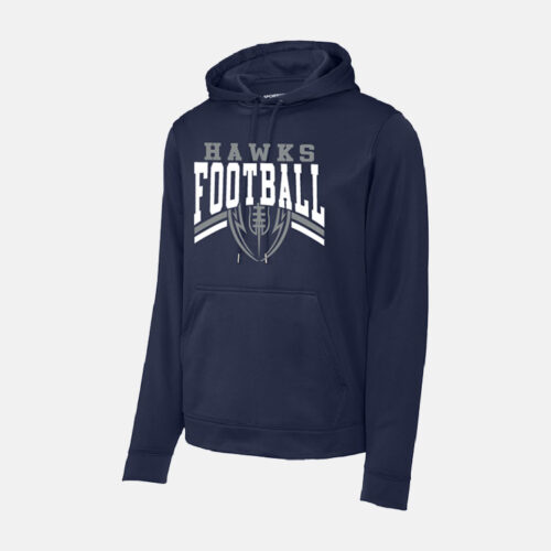 TCYFL Hawks Football Dri-Fit Hoodie | View: Front | Color: Navy
