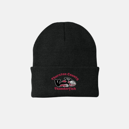 Thurston County Thunderfish Beanie | View: Front | Color: Black