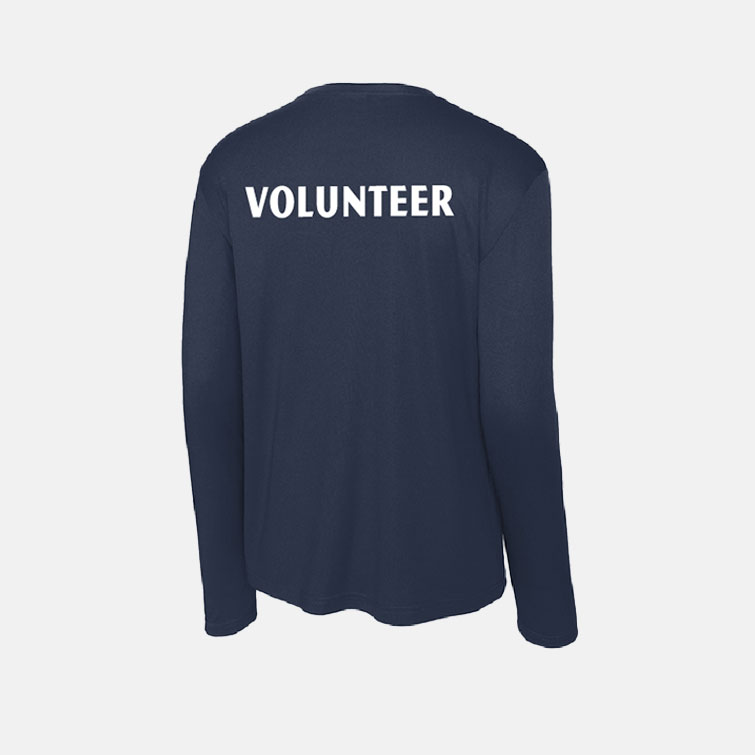 3rd String Volunteer Long Sleeve Dri-Fit Shirt | View: Back | Color: Navy