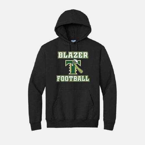 Timberline Blazers Football "Axe" Hoodie | View: Front | Color: Black