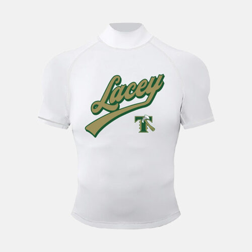 Timberline Blazers Football "Lacey" Dri-Fit Compression Shirt | View: Front | Color: White