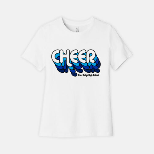 River Ridger High School Cheer Shirt | View: Front | Color: White