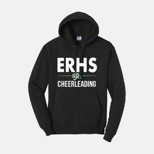 Emerald Ridge High School Cheer Hoodie | View: Front | Color: Black