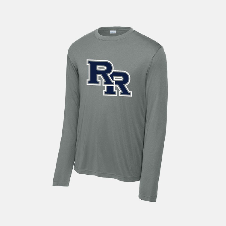 TCYFL Hawks RR Dri-Fit Long Sleeve Shirt | View: Front | Color: Concrete Grey