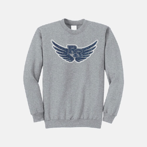 TCYFL Hawks Sparkle Wings Crewneck Sweatshirt | View: Front | Color: Heather Grey