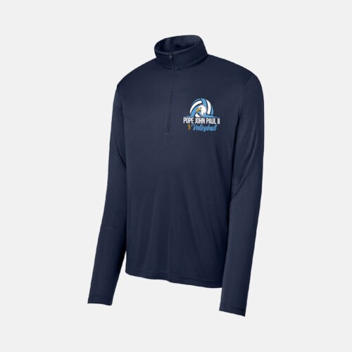 Pope John Paul II High School Volleyball Dri-Fit 1/4 Zip | View: Front | Color: Navy