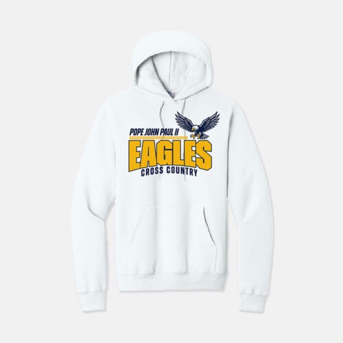 Pope John Paul II High School Cross Country Hoodie | View: Front | Color: White