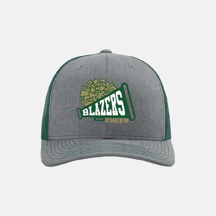 TCYFL Blazers Cheer Crewneck Richardson Snapback Hat | View: Front | Color: Heather Grey and Dark Green