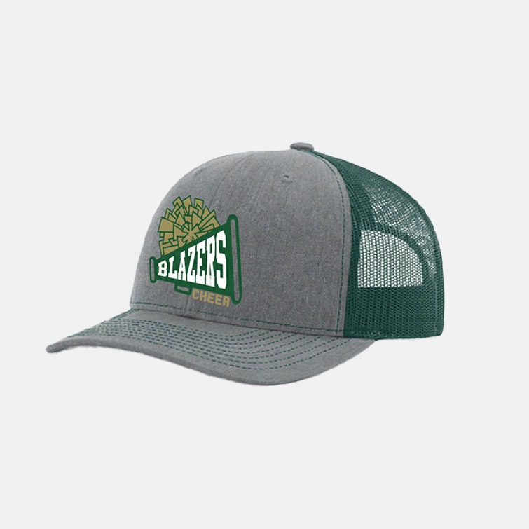 TCYFL Blazers Cheer Crewneck Richardson Snapback Hat | View: Side | Color: Heather Grey and Dark Green