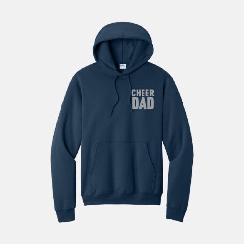 TCYFL Hawks Cheer Dad Hoodie | View: Front | Color: Navy
