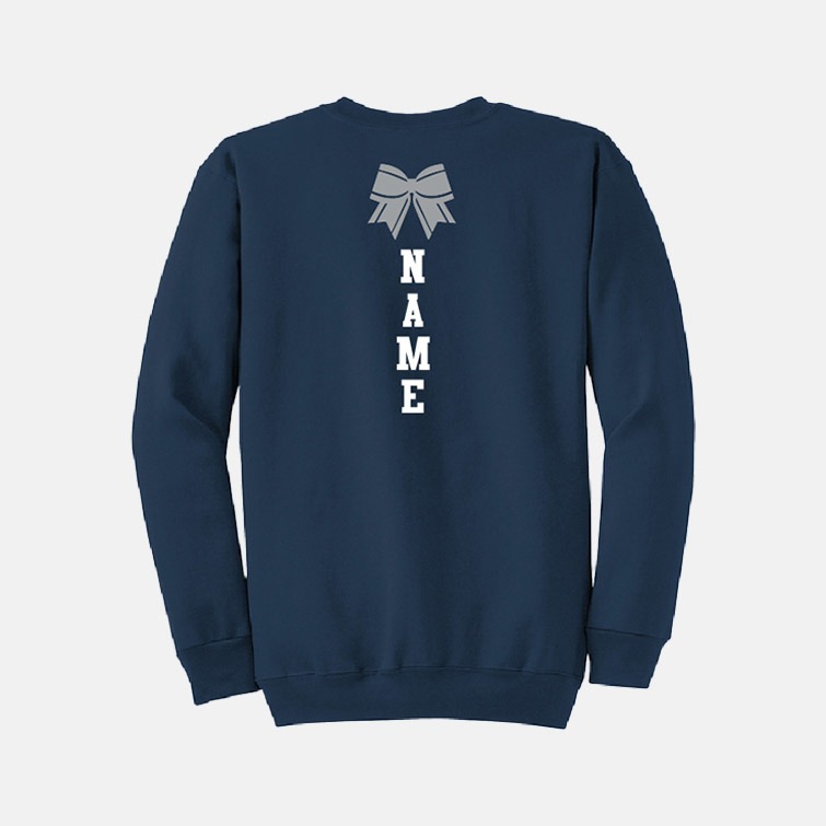 TCYFL Hawks Cheer Mom Sparkle Crewneck Sweatshirt | View: Back | Color: Navy