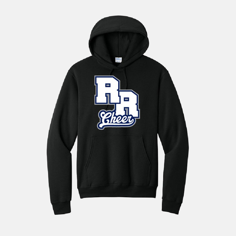 TCYFL Hawks Cheer RR Hoodie | View: Front | Color: Black
