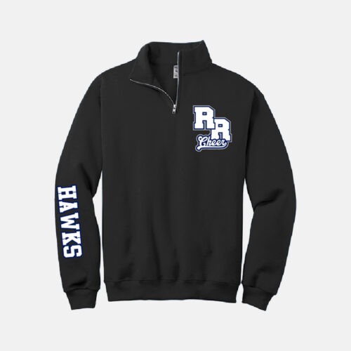 TCYFL Hawks Cheer RR 1/4 Zip | View: Front | Color: Black