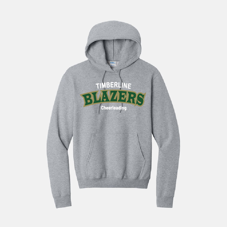 Timberline High School Cheer Hoodie | View: Front | Color: Heather Grey