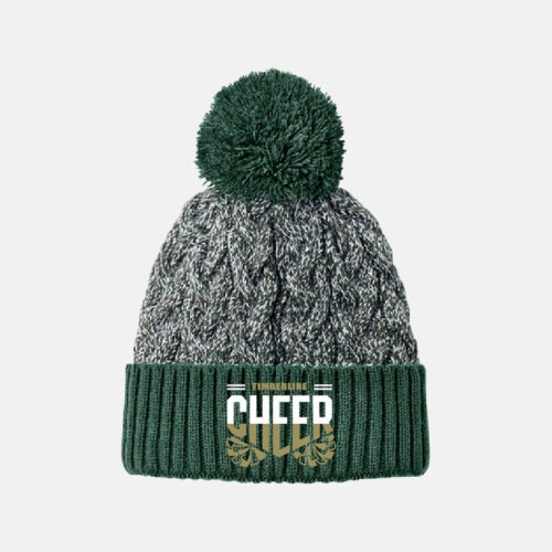 Timberline High School Cheer Pom Beanie | View: Front | Color: Forest Green
