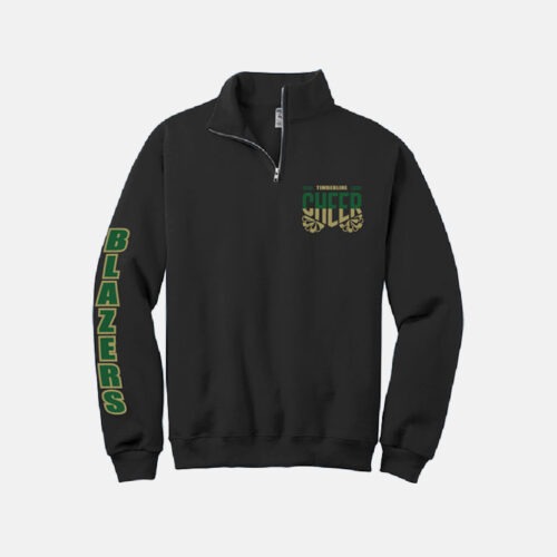 Timberline High School Cheer 1/4 Zip | View: Front | Color: Black