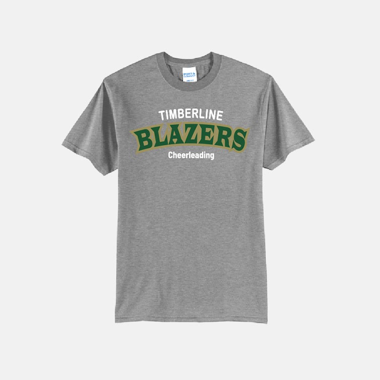 Timberline High School Cheer Shirt | View: Front | Color: Heather Grey