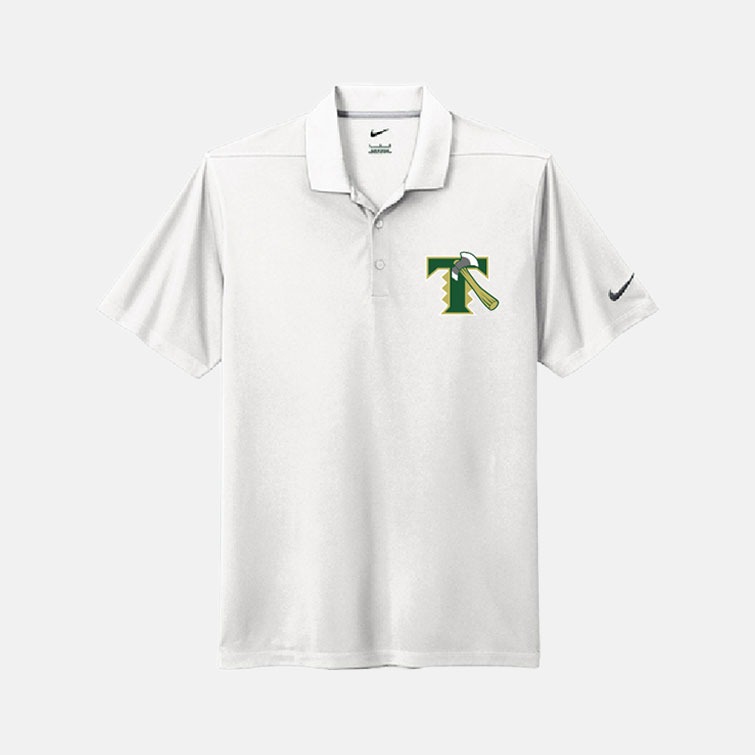Timberline Blazers Football "Axe" Nike Dri-Fit Polo | View: Front | Color: White